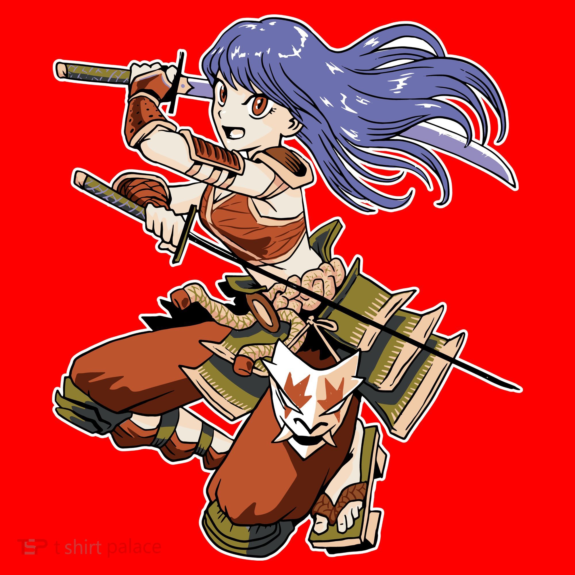 Samurai Anime Warrior Santa Hat