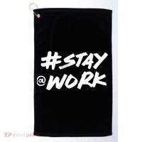Stay At Work #Stayatwork Funny Elon Twitter Golf Towel thumb 0