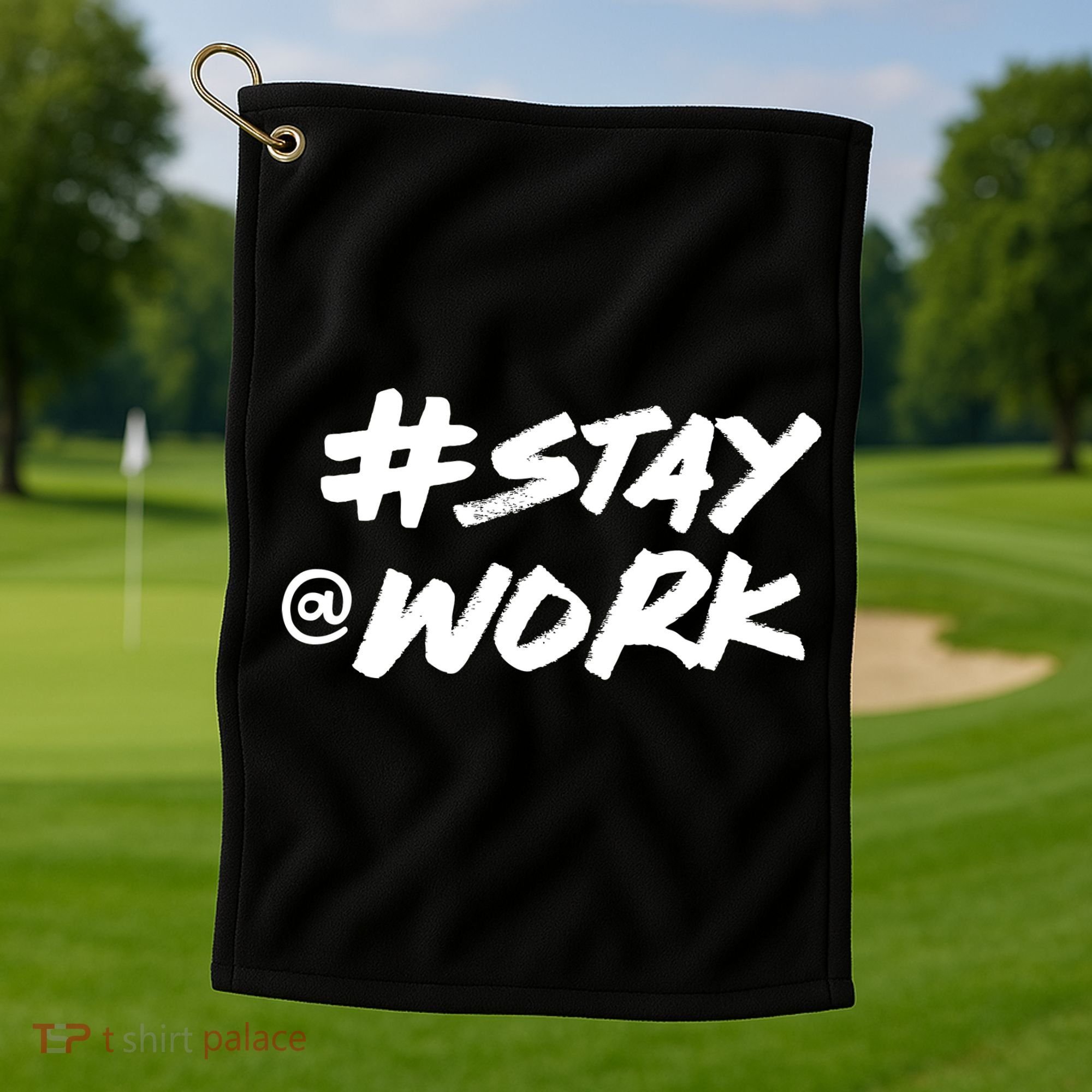 Stay At Work #Stayatwork Funny Elon Twitter Golf Towel