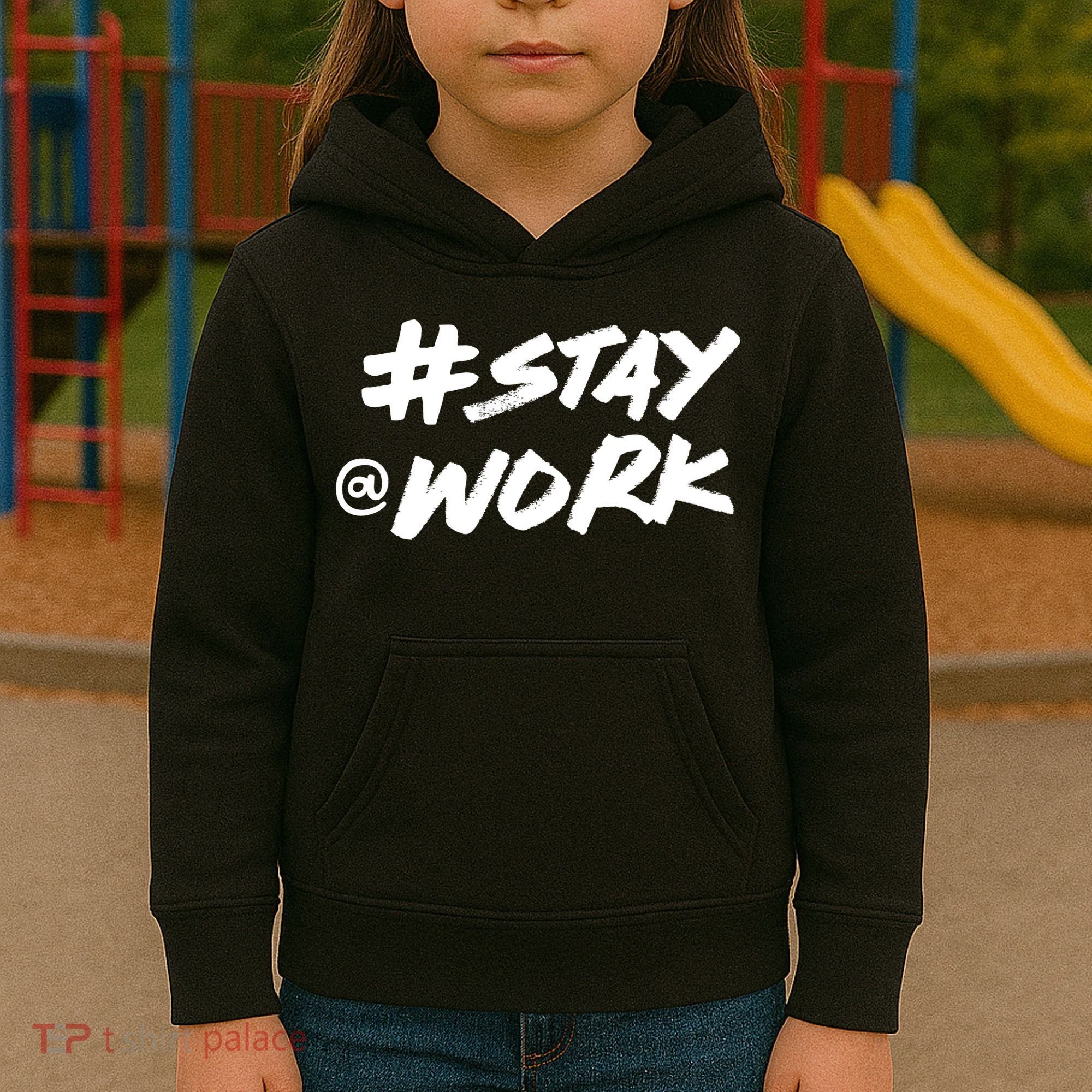 Stay At Work #Stayatwork Funny Elon Twitter Kids Hoodie