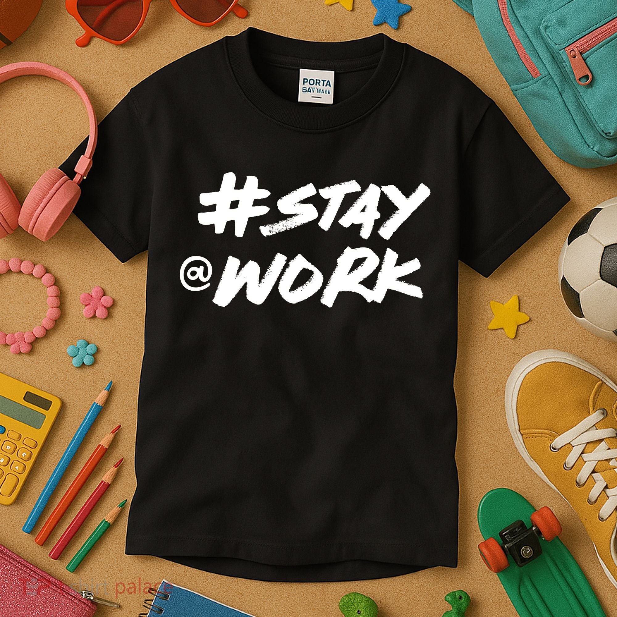 Stay At Work #Stayatwork Funny Elon Twitter Kids T-Shirt