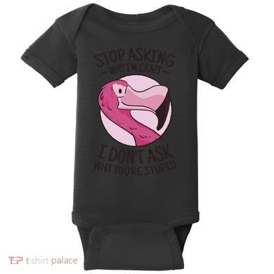 Stop Asking Why I'm Crazy I Don't Ask Why You're Stupid Baby Bodysuit