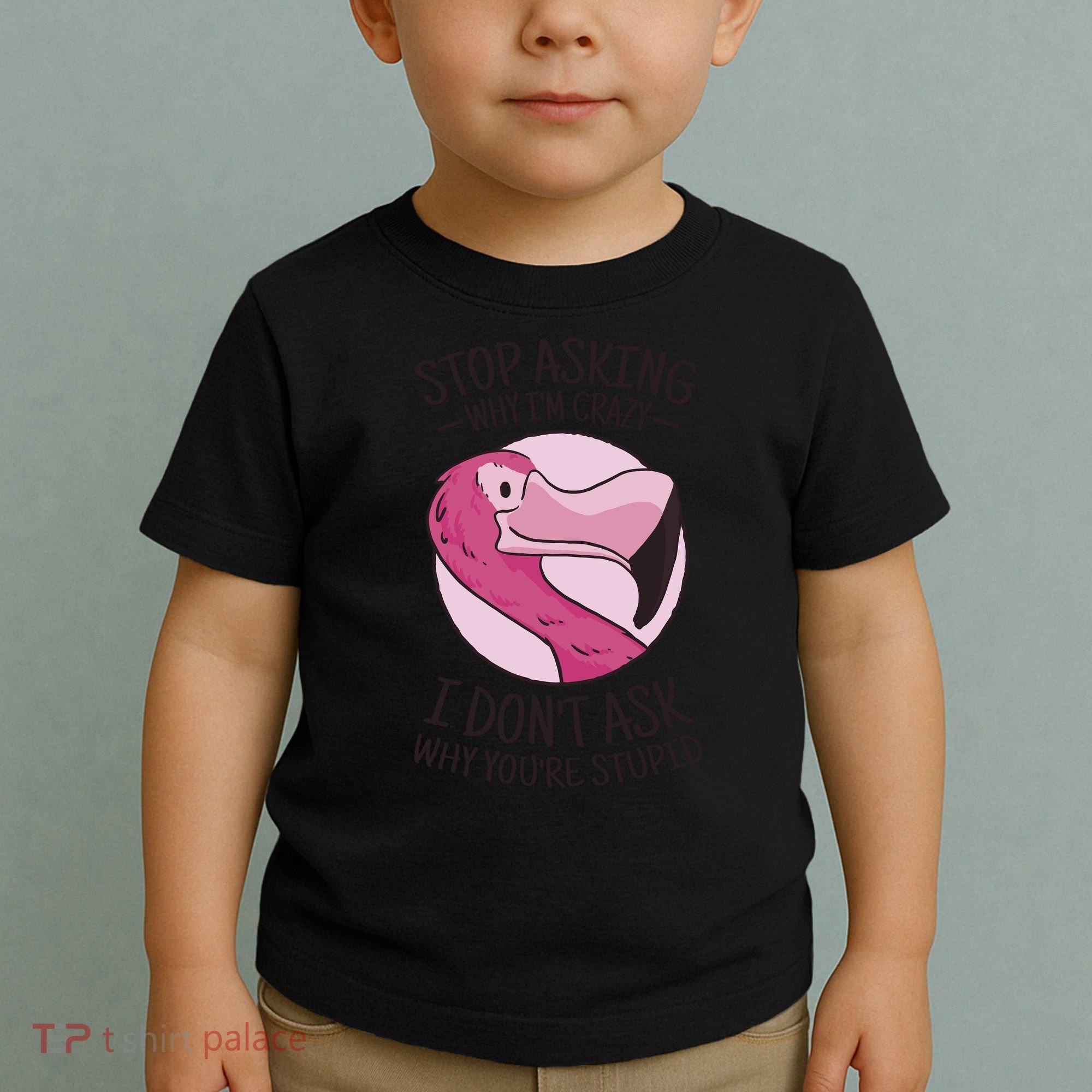Stop Asking Why I'm Crazy I Don't Ask Why You're Stupid Toddler T-Shirt
