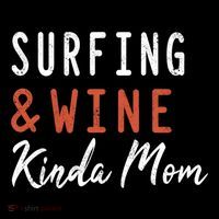 Surfing And Wine Kinda Mom Surfer Hawaiian Surfboard Great Gift Coffee Mug thumb 5