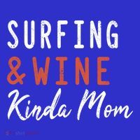 Surfing And Wine Kinda Mom Surfer Hawaiian Surfboard Great Gift Mousepad thumb 1