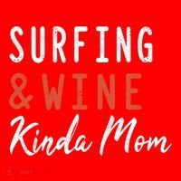 Surfing And Wine Kinda Mom Surfer Hawaiian Surfboard Great Gift Santa Hat thumb 1