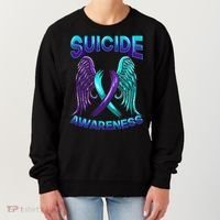 Suicide Awareness Wings And Ribbon Suicide Prevention Women's Sweatshirt thumb 0