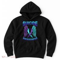 Suicide Awareness Wings And Ribbon Suicide Prevention Hoodie thumb 0