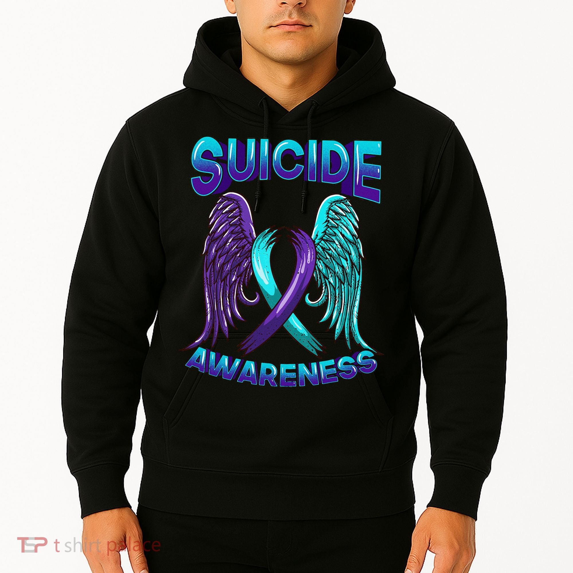 Suicide Awareness Wings And Ribbon Suicide Prevention Hoodie