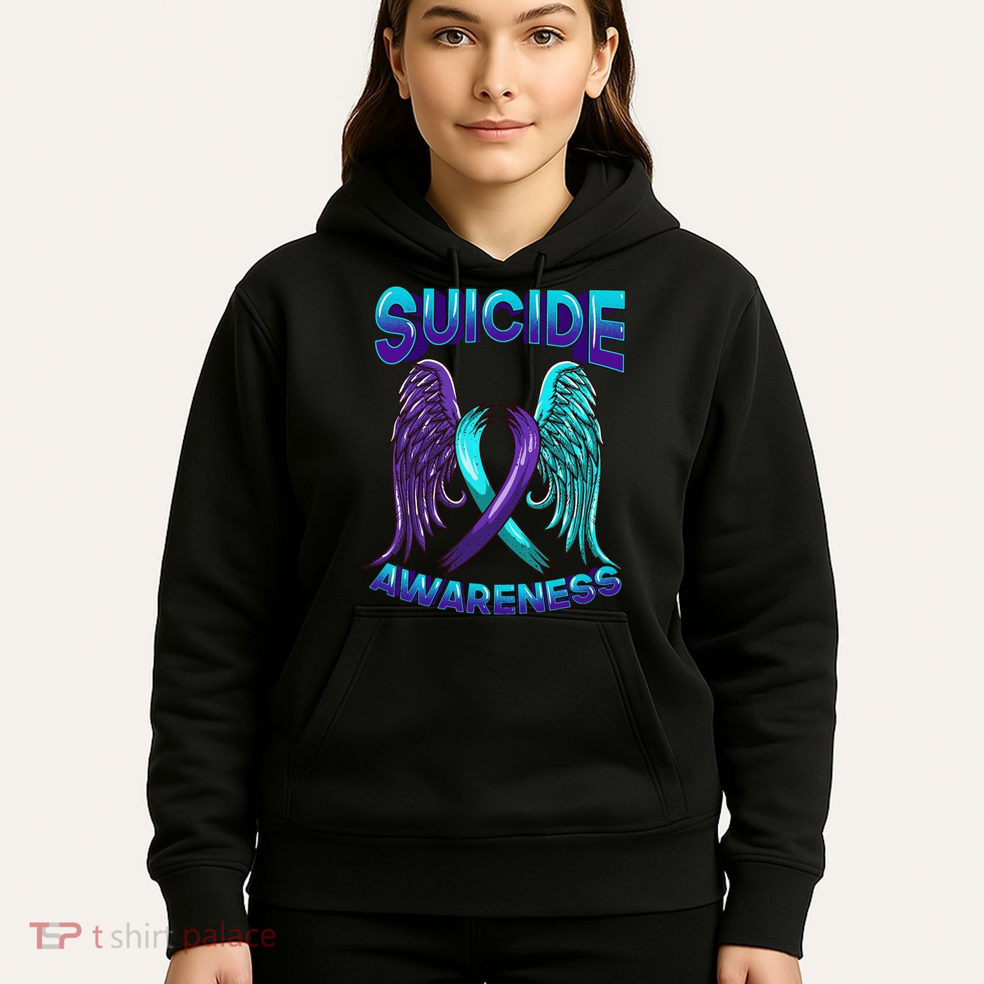 Suicide Awareness Wings And Ribbon Suicide Prevention Hoodie