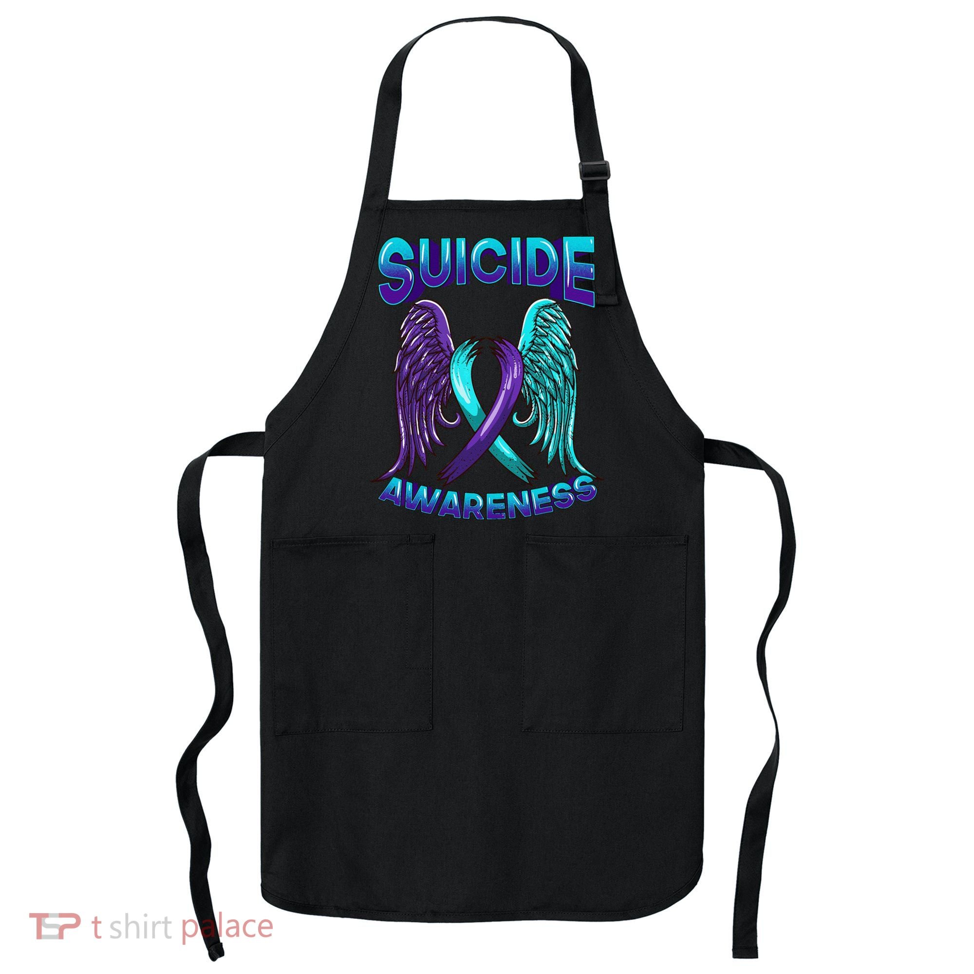 Suicide Awareness Wings And Ribbon Suicide Prevention Apron