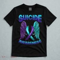 Suicide Awareness Wings And Ribbon Suicide Prevention T-Shirt thumb 5