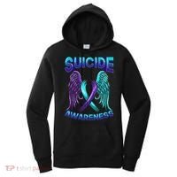Suicide Awareness Wings And Ribbon Suicide Prevention Women's Hoodie thumb 0