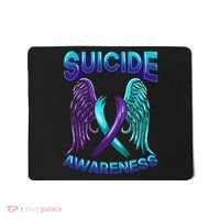 Suicide Awareness Wings And Ribbon Suicide Prevention Mousepad thumb 0