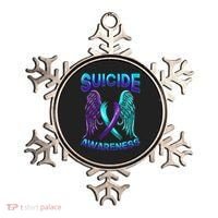 Suicide Awareness Wings And Ribbon Suicide Prevention Ornament thumb 0