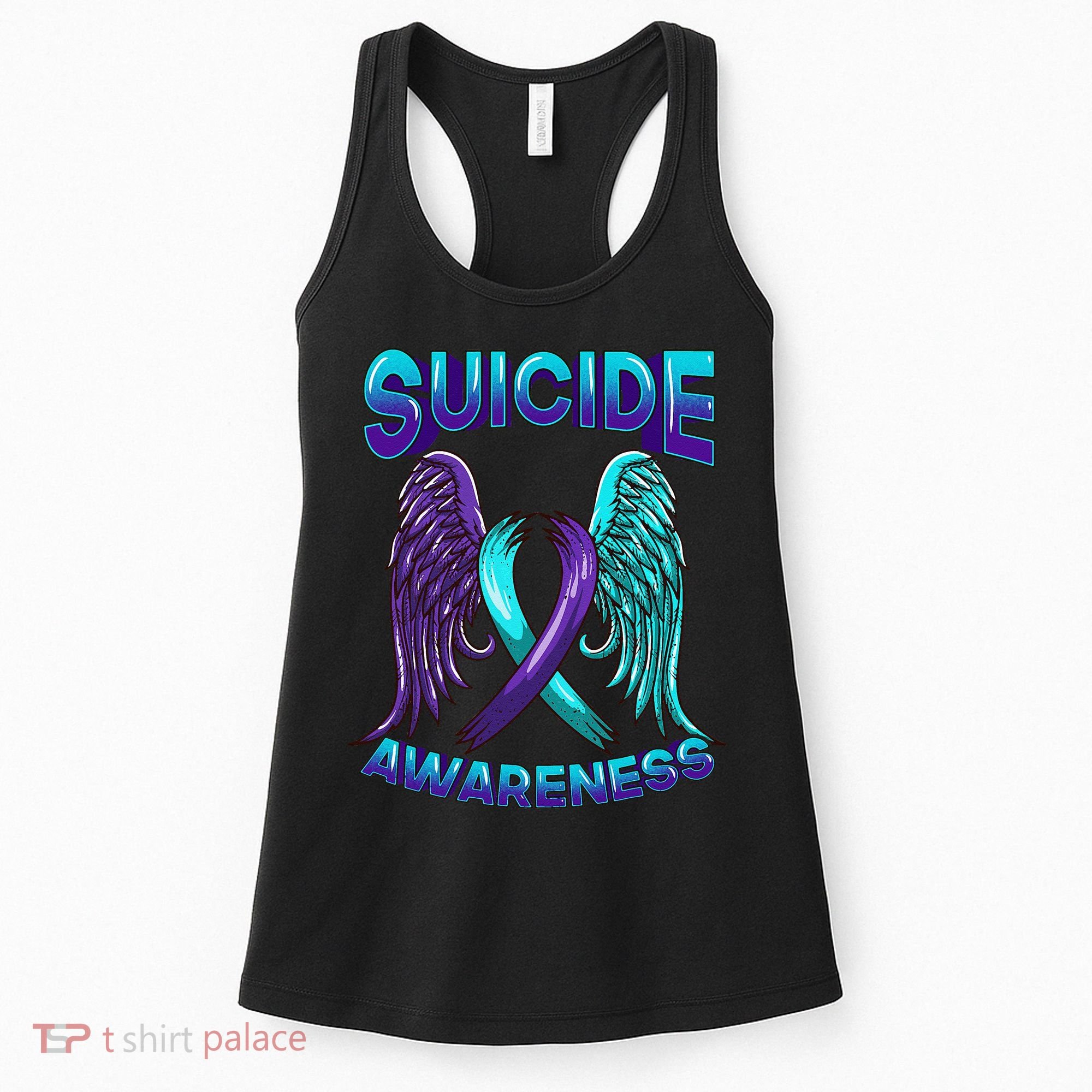 Suicide Awareness Wings And Ribbon Suicide Prevention Women's Tank Top