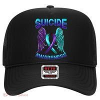 Suicide Awareness Wings And Ribbon Suicide Prevention Hat thumb 0