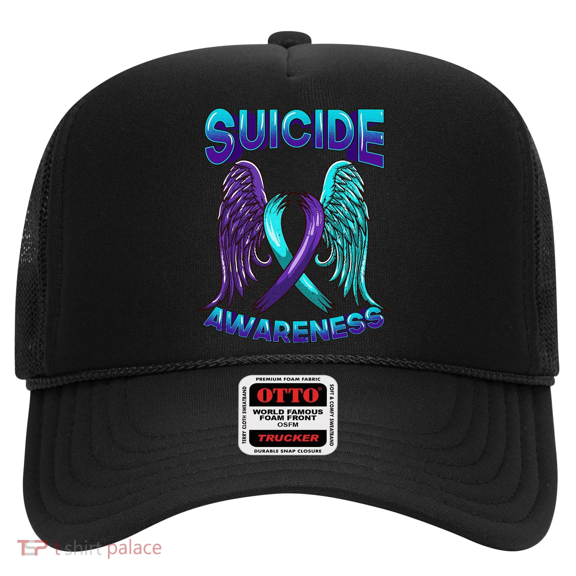 Suicide Awareness Wings And Ribbon Suicide Prevention Hat