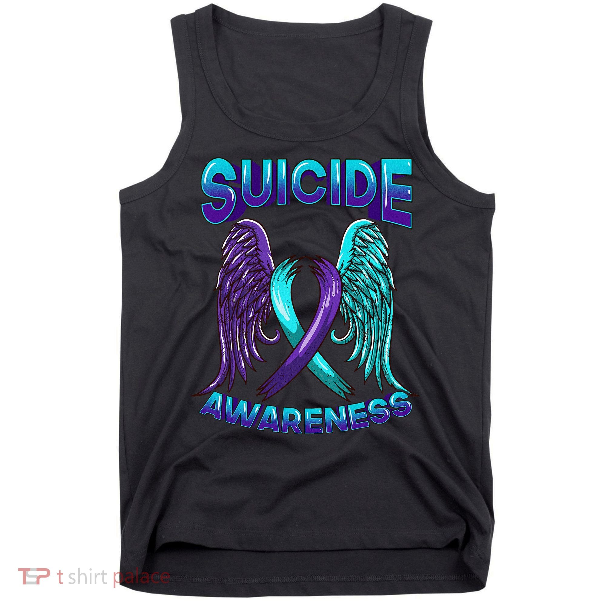 Suicide Awareness Wings And Ribbon Suicide Prevention Tank Top