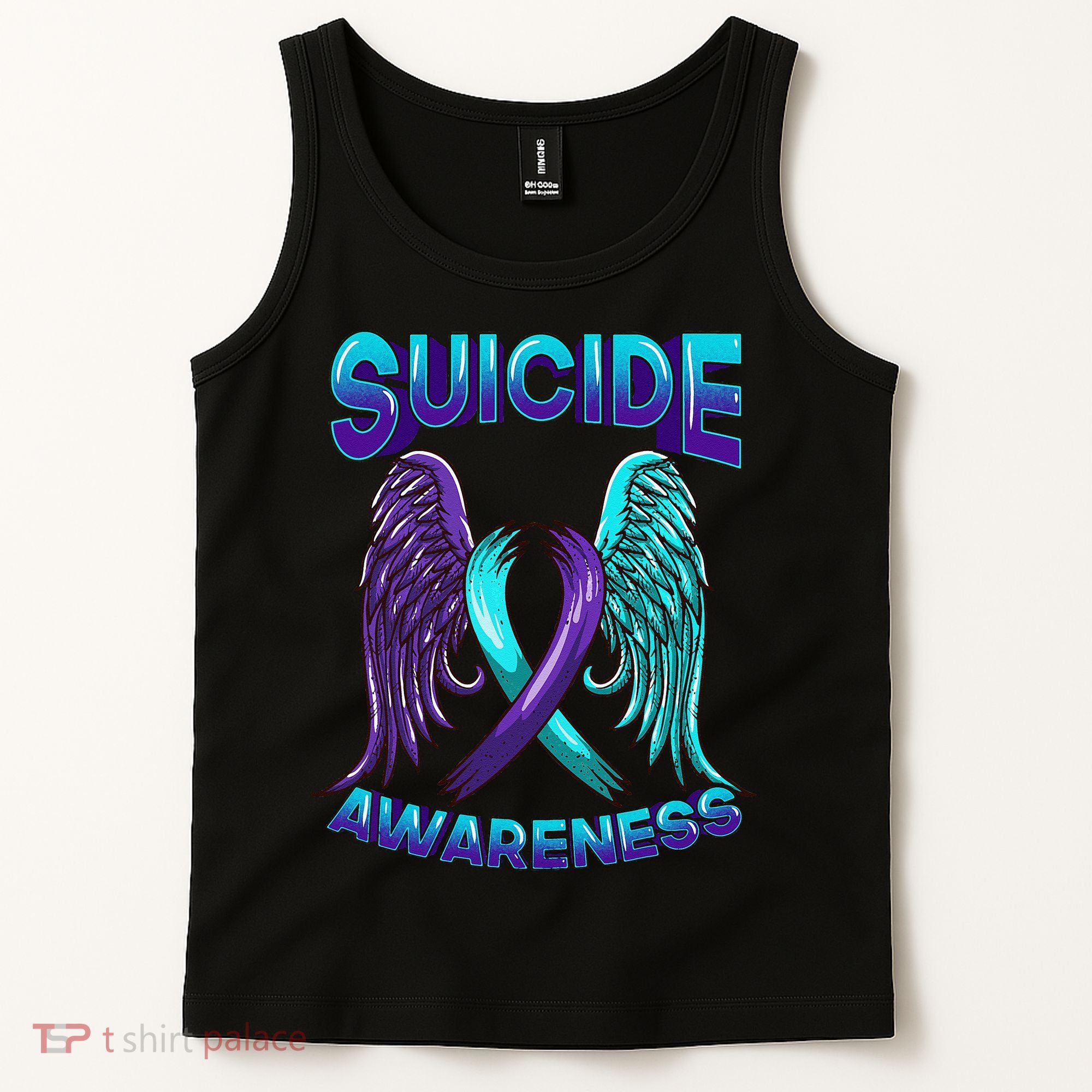 Suicide Awareness Wings And Ribbon Suicide Prevention Tank Top