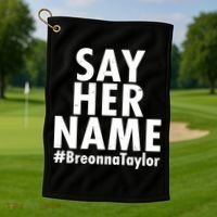 Say Her Name #Breonna Taylor BLM Golf Towel thumb 1