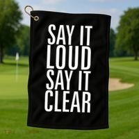 Say It Loud - Say It Clear - Resist Golf Towel thumb 1