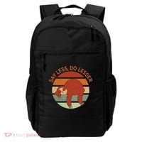 Say Less Do Lesser Sloth Retro Backpack thumb 0
