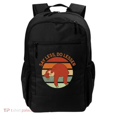 Say Less Do Lesser Sloth Retro Backpack