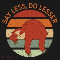 Say Less Do Lesser Sloth Retro Tote Bag thumb 4