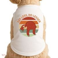Say Less Do Lesser Sloth Retro Doggie Tank thumb 0