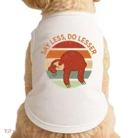 Say Less Do Lesser Sloth Retro Doggie Tank thumb 0