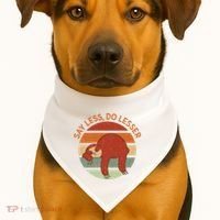 Say Less Do Lesser Sloth Retro USA-Made Doggie Bandana thumb 1