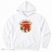Say Less Do Lesser Sloth Retro Hoodie thumb 0