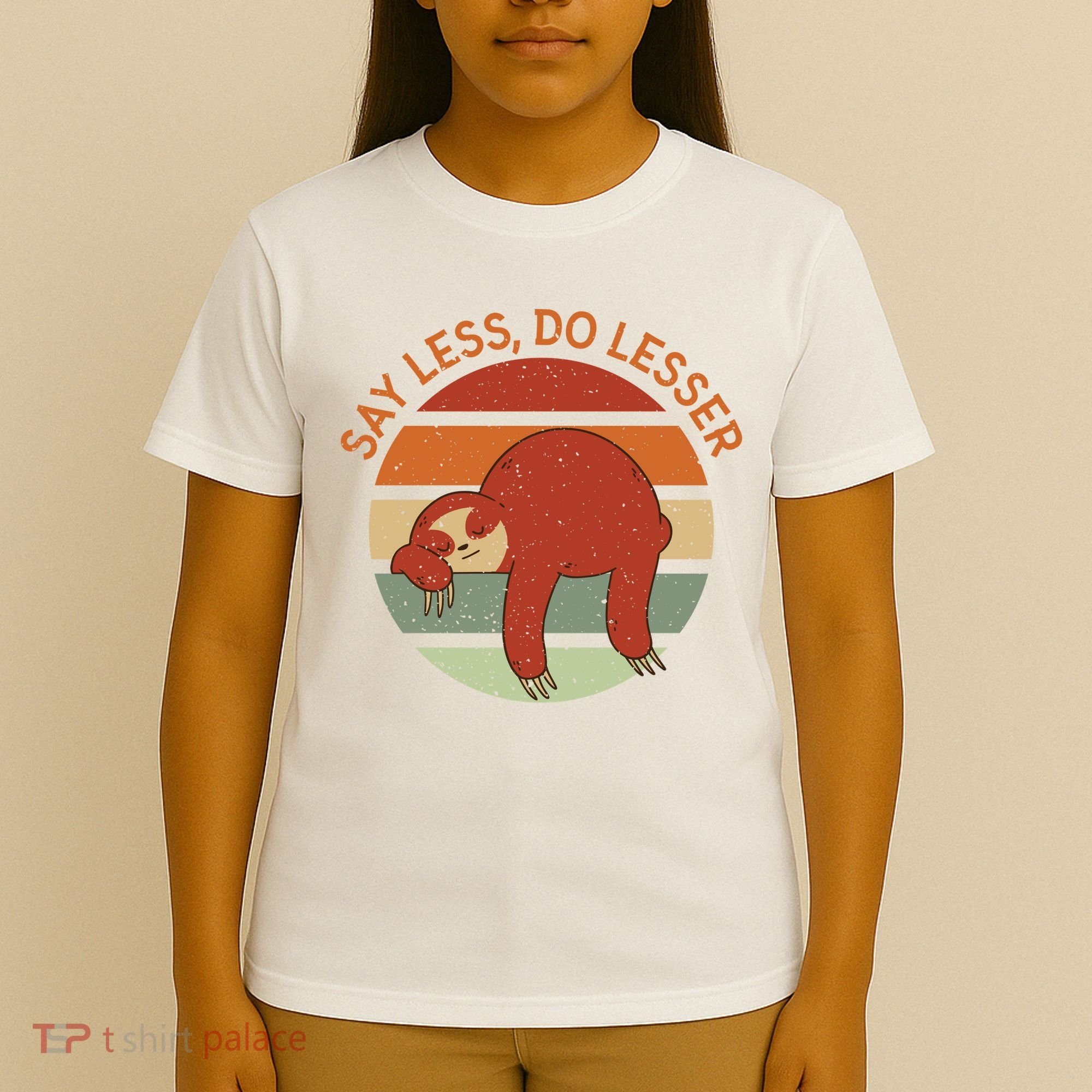Say Less Do Lesser Sloth Retro T-Shirt
