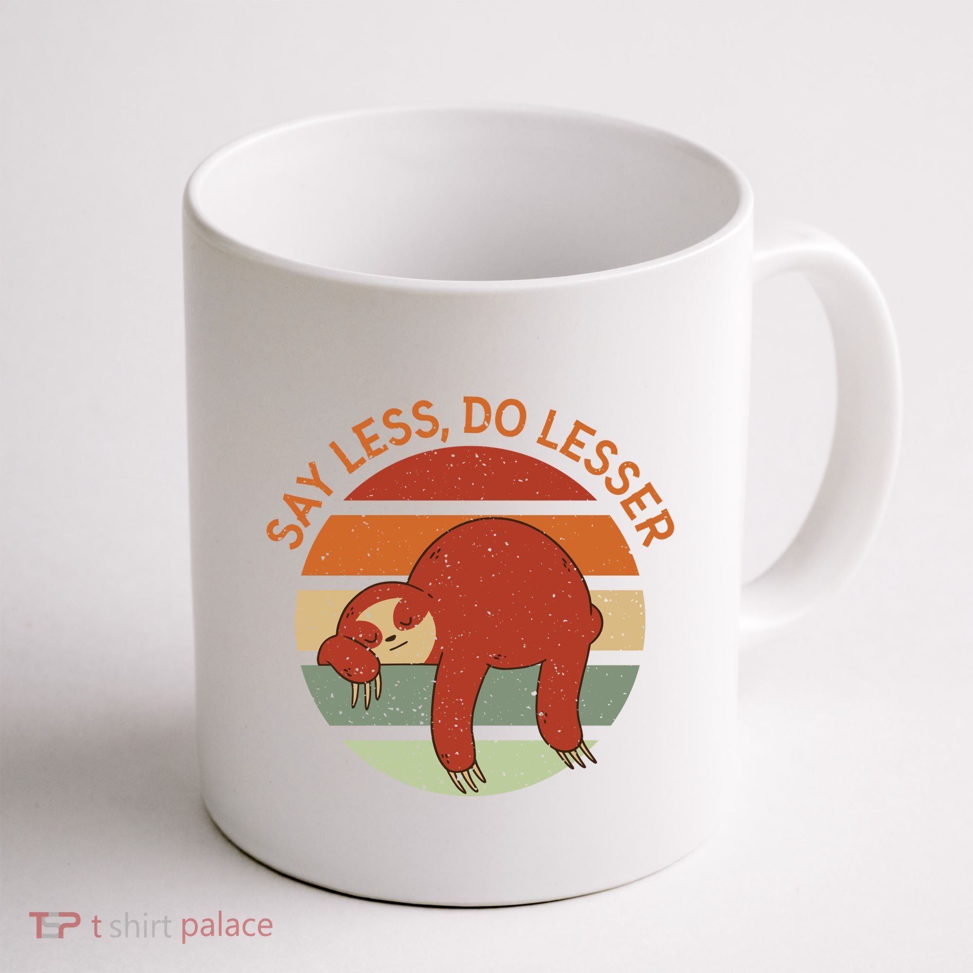 Say Less Do Lesser Sloth Retro Coffee Mug