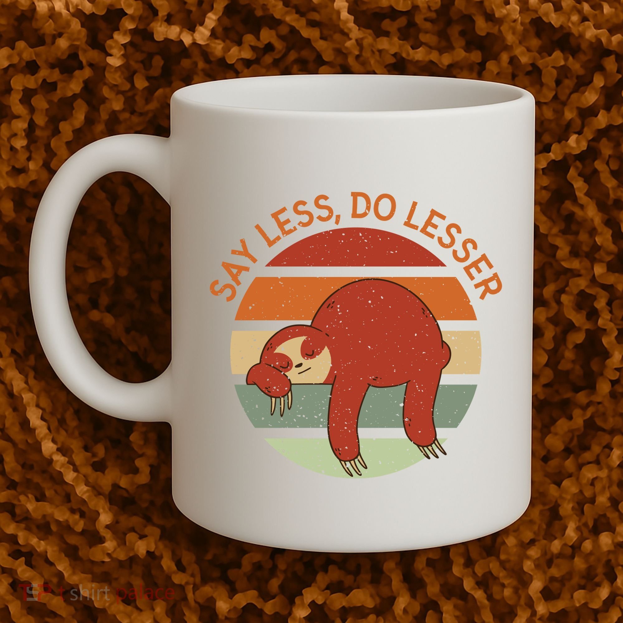 Say Less Do Lesser Sloth Retro Coffee Mug