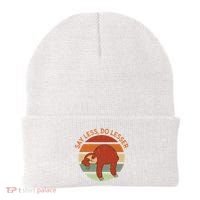 Say Less Do Lesser Sloth Retro Beanie thumb 0