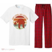 Say Less Do Lesser Sloth Retro Pajama Set thumb 0
