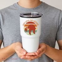 Say Less Do Lesser Sloth Retro Tumbler thumb 2
