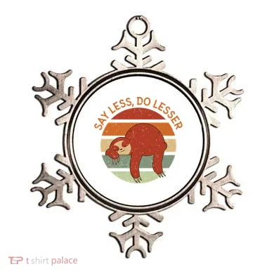 Say Less Do Lesser Sloth Retro Ornament