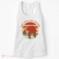 Say Less Do Lesser Sloth Retro Women's Tank Top thumb 0