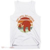 Say Less Do Lesser Sloth Retro Tank Top thumb 0
