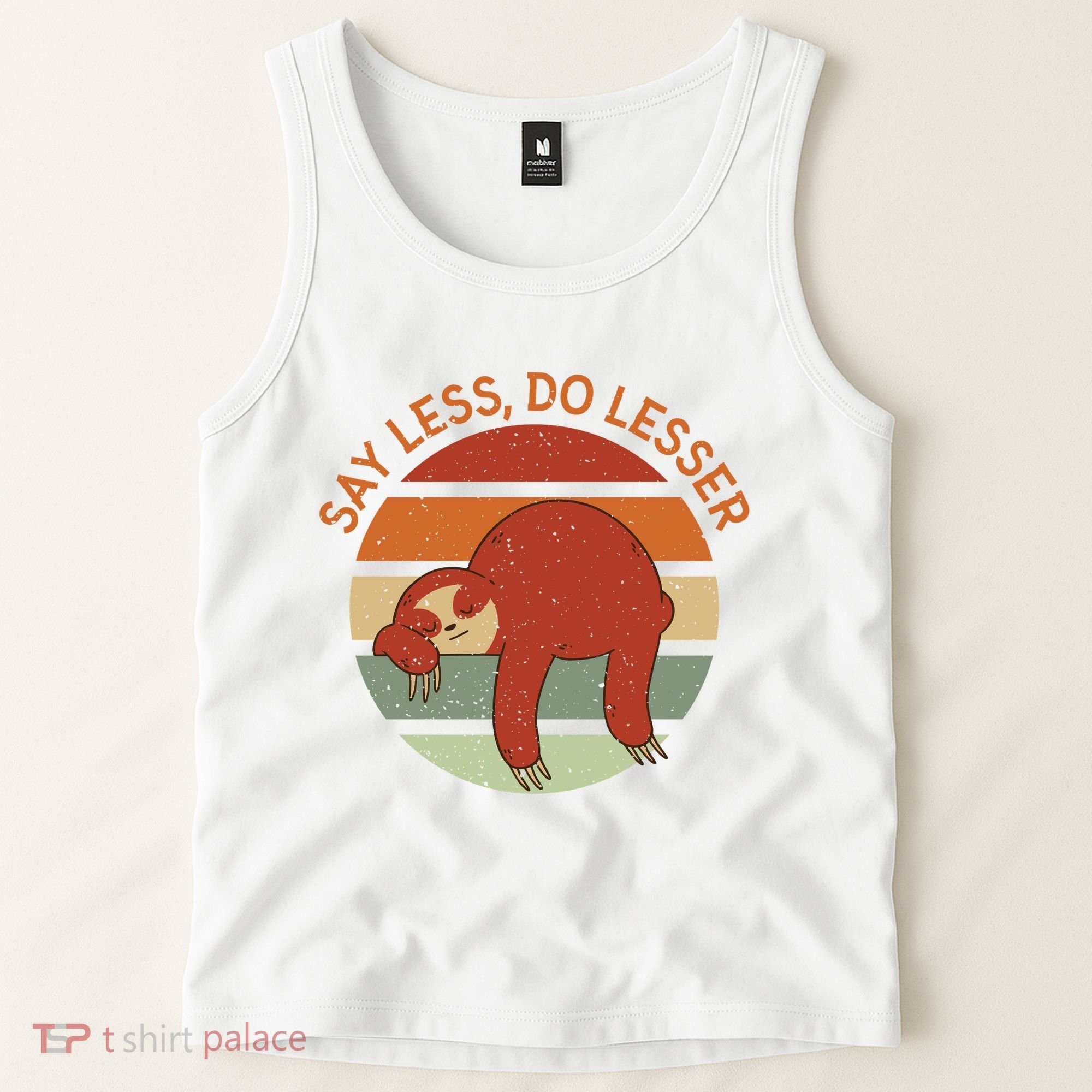Say Less Do Lesser Sloth Retro Tank Top