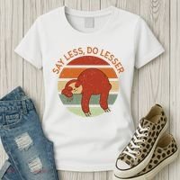 Say Less Do Lesser Sloth Retro Women's T-Shirt thumb 3