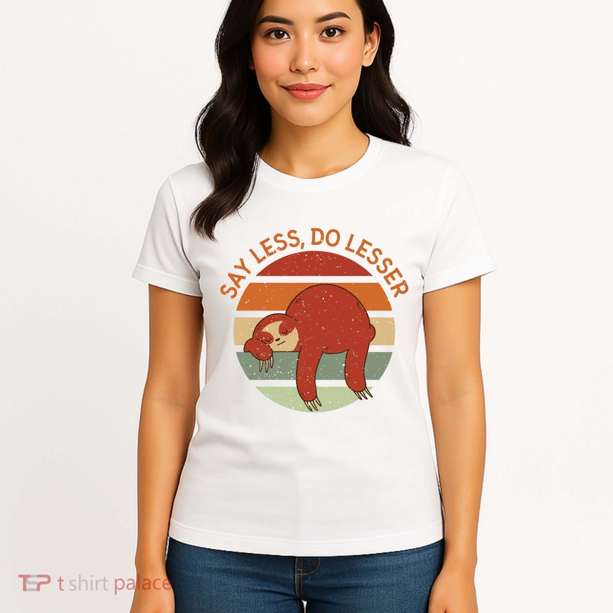 Say Less Do Lesser Sloth Retro Women's T-Shirt
