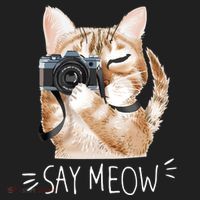 Say Meow Cute Cat Picture Women's Sweatshirt thumb 2