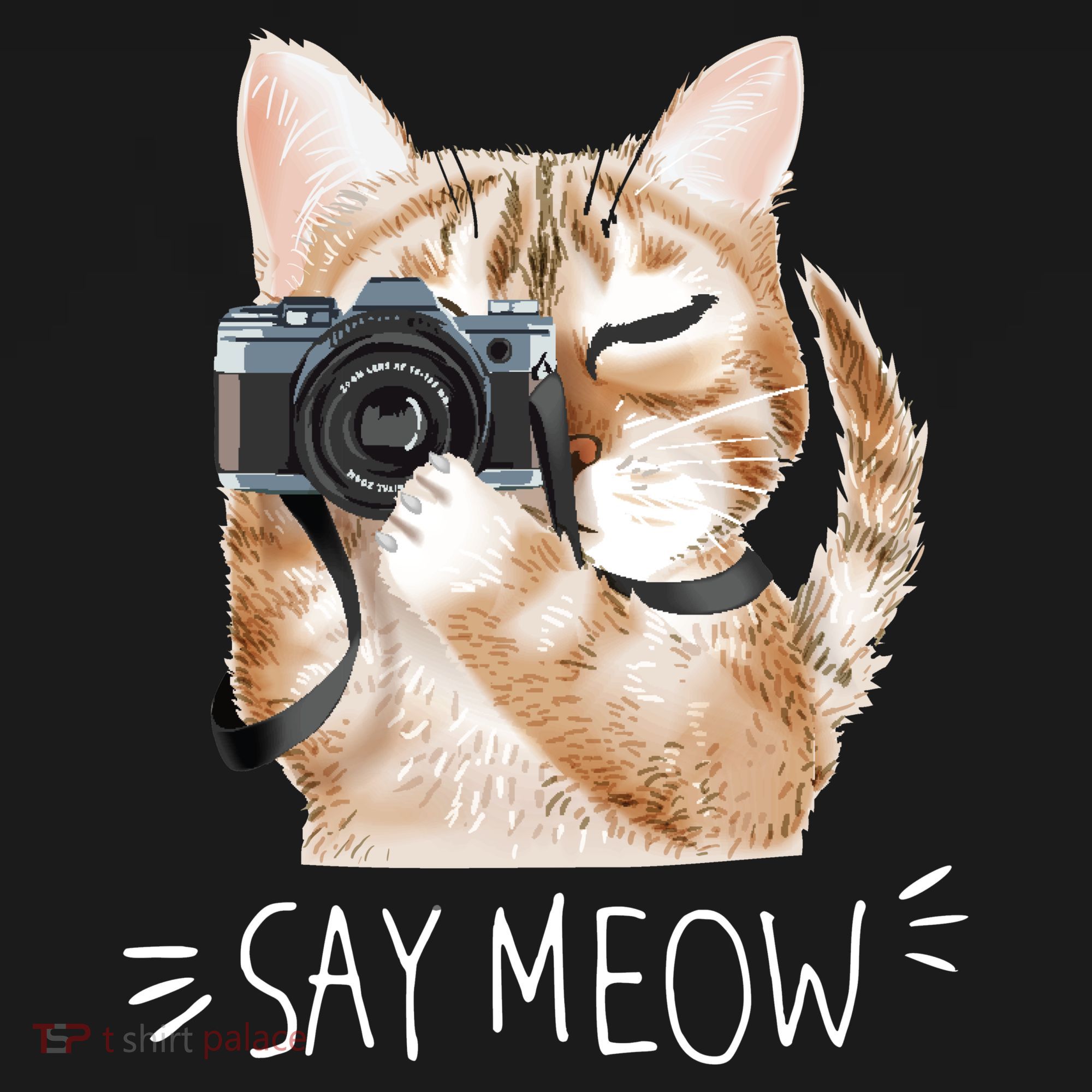 Say Meow Cute Cat Picture Apron