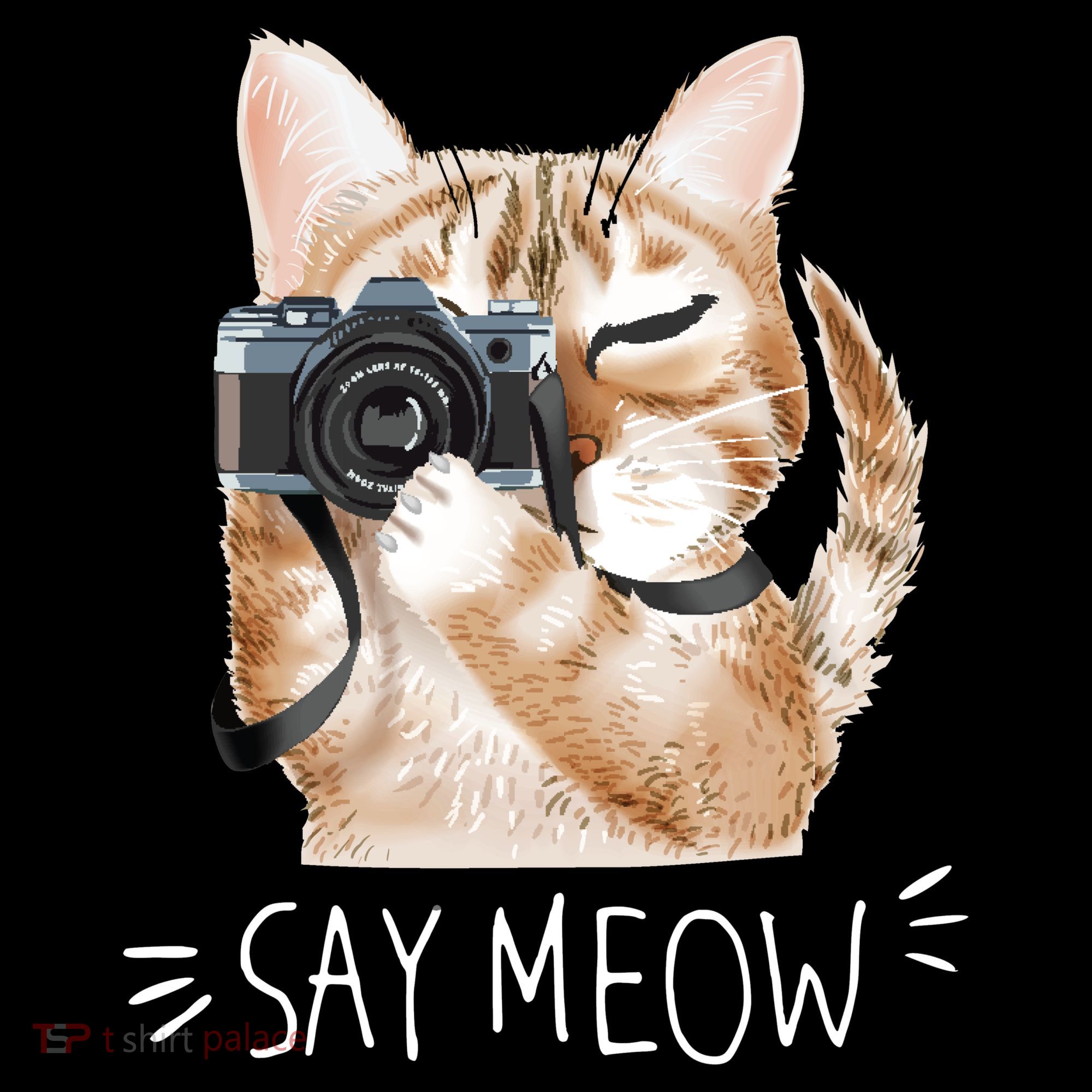 Say Meow Cute Cat Picture Women's Hoodie