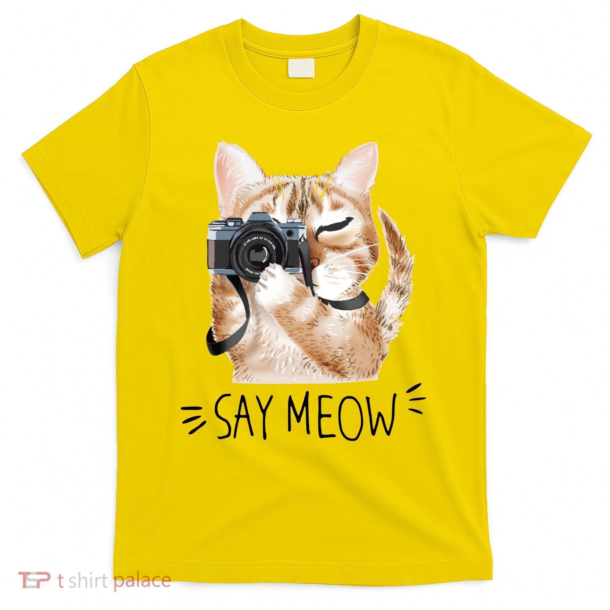Say Meow Cute Cat Picture T-Shirt