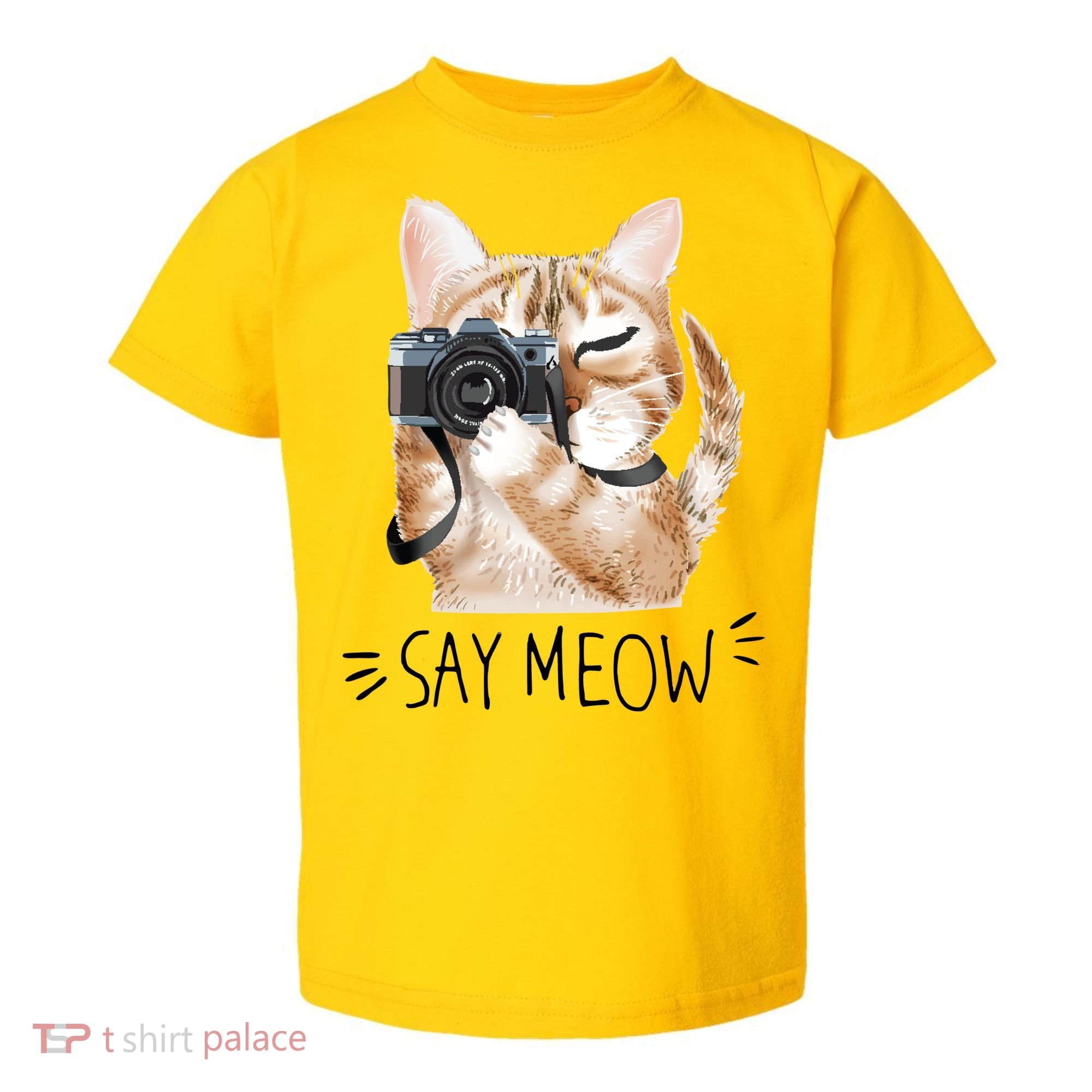 Say Meow Cute Cat Picture Toddler T-Shirt